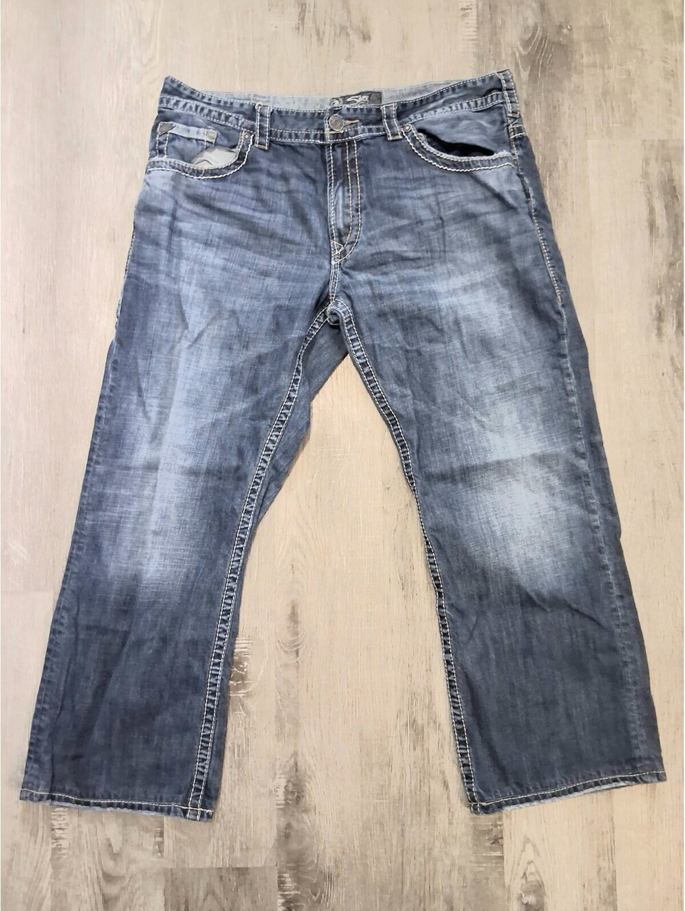 Silver Jeans Co. "Gordie" Men's 40x29 Blue Denim Relaxed Fit Straight Jeans